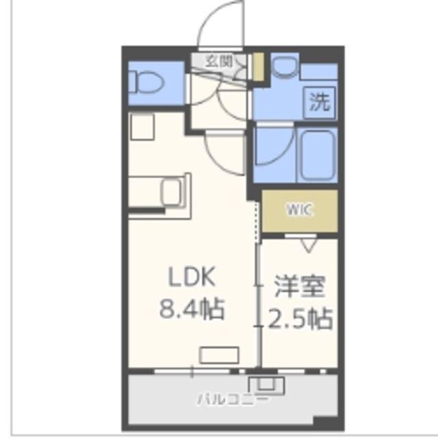 グランフォーレプライム六本松2(1LDK/3階)の間取り写真