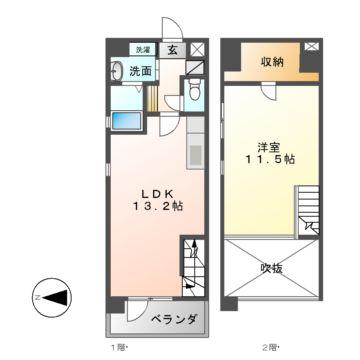 丸の内スクエア(1LDK/2階)の間取り写真