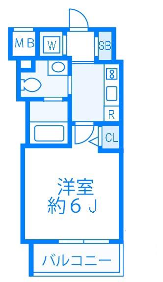 グランヴァン横濱反町(1K/8階)の間取り写真