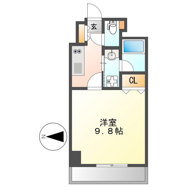 S-FORT桜山(1K/5階)の間取り写真