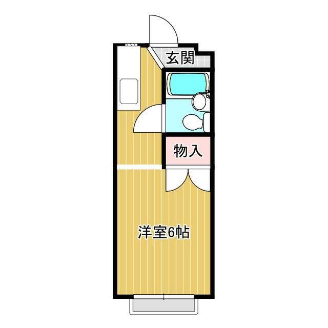 シティコープ善行(ワンルーム/2階)の間取り写真