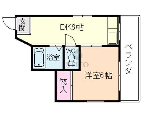 メゾン入江(1DK/3階)の間取り写真