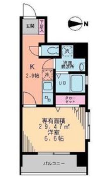 クレアーレ(1K/7階)の間取り写真