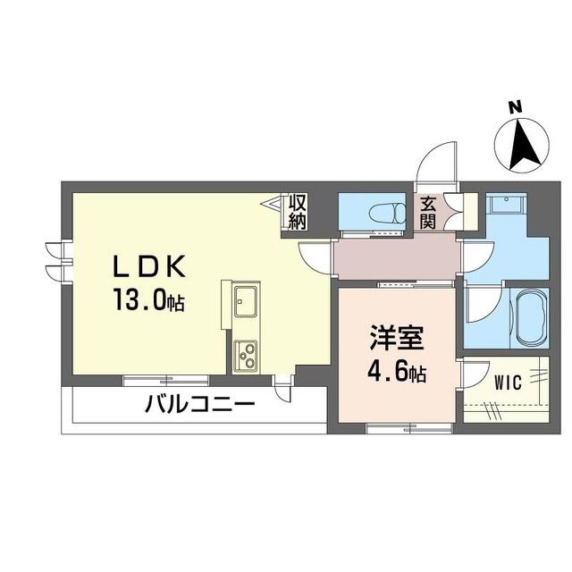 セリシール城東(1LDK/1階)の間取り写真