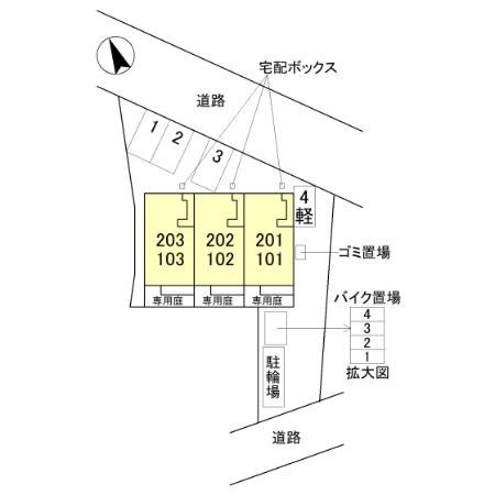 D-ROOM江井島(2LDK/1階)の間取り写真