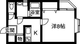 ロイヤルコート浜松町(1K/1階)の間取り写真