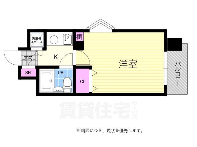 ダイアパレス昭和町(1K/3階)の間取り写真
