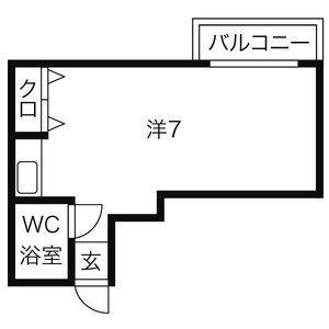イチフシ(1K/2階)の間取り写真