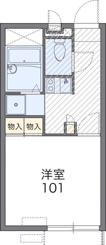 レオパレスパイナス松福(1K/2階)の間取り写真