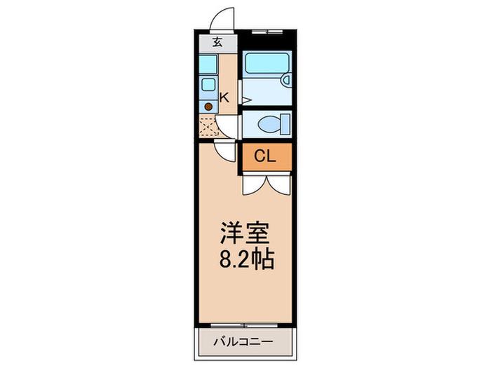 メゾンプレジール(1K/2階)の間取り写真