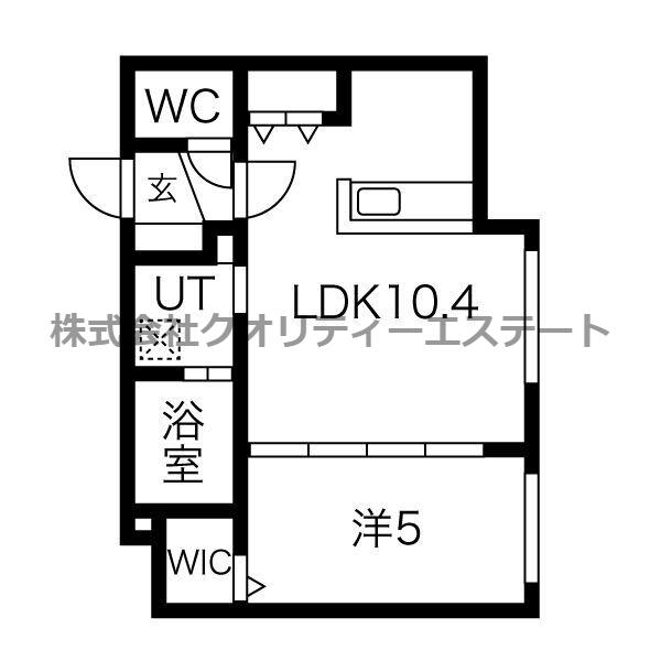SKY GLOW(1LDK/2階)の間取り写真