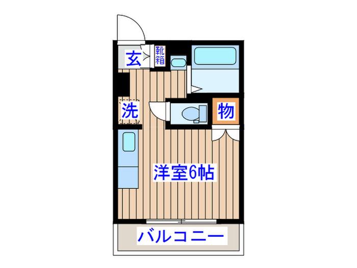 ほるむ飯田(ワンルーム/3階)の間取り写真