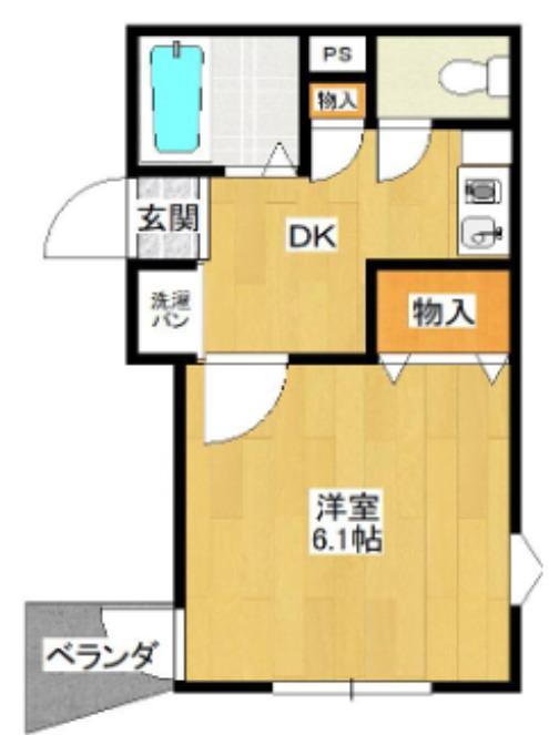 メゾン豊島(1DK/3階)の間取り写真