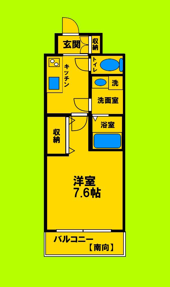 エクセレント キシベ(1K/10階)の間取り写真