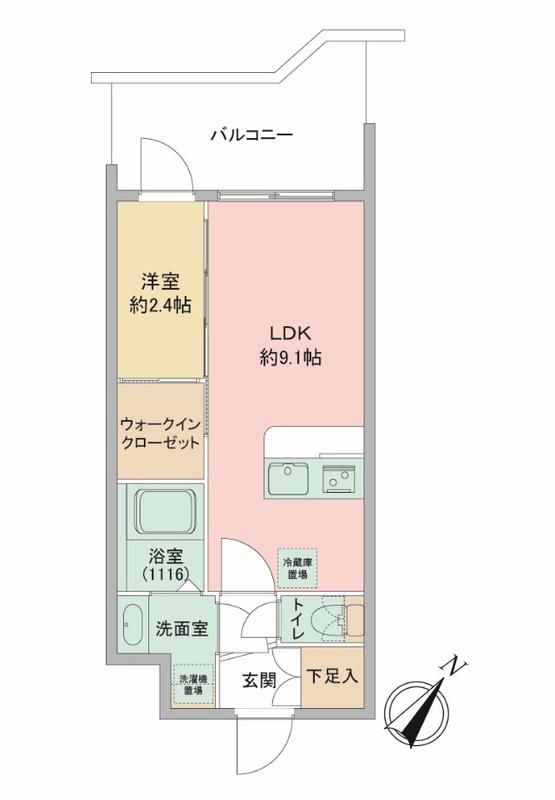 セレニテ神戸駅前アリエ(1LDK/15階)の間取り写真