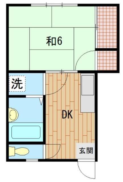 ハイツ・イシザワ(1DK/2階)の間取り写真