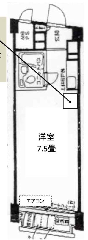 中銀六本木マンシオン(ワンルーム/2階)の間取り写真