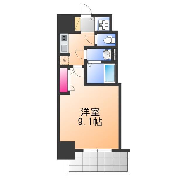 S-RESIDENCE堺ALTKLAS(1K/2階)の間取り写真