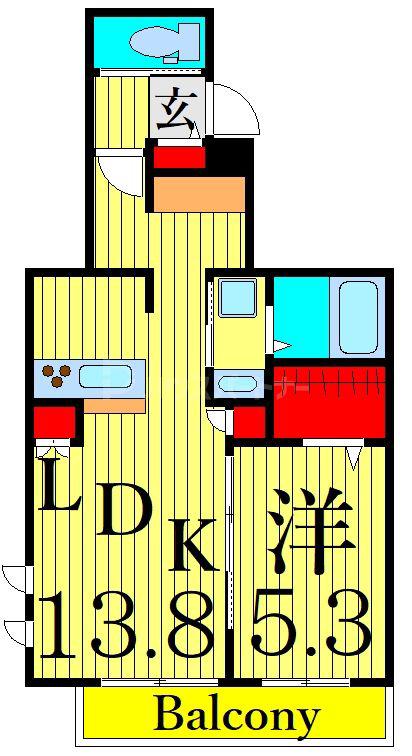ALOUETTE(1LDK/4階)の間取り写真
