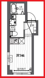 ボアソルテ押上(ワンルーム/2階)の間取り写真