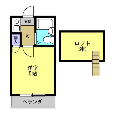 ABLE日進(1K/1階)の間取り写真