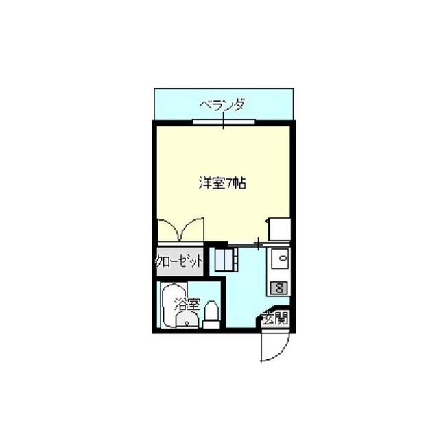 小島ハイツ(1K/1階)の間取り写真