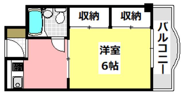 アンフィニィ庄I(1K/3階)の間取り写真