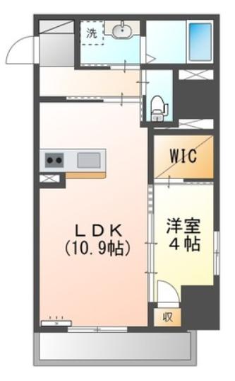 フェアモント千代田(1LDK/3階)の間取り写真