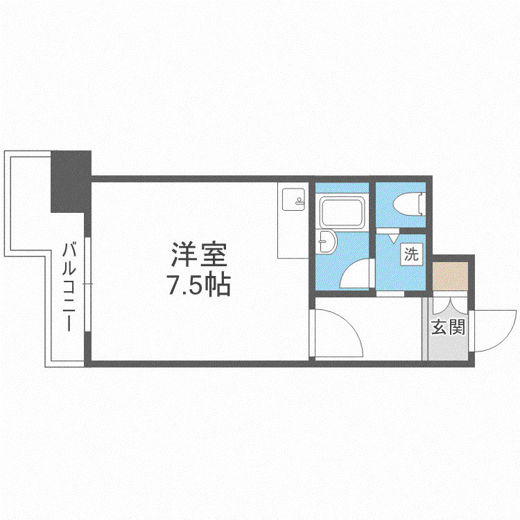ノースビレッジ本江(ワンルーム/5階)の間取り写真