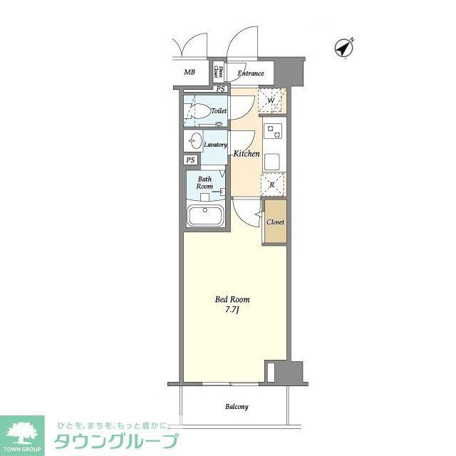 BLESS北新宿(1K/4階)の間取り写真