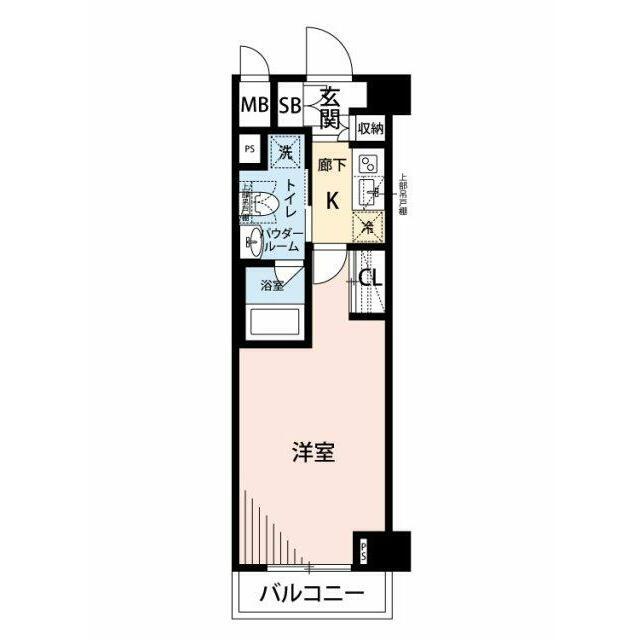 メインステージ奥沢(1K/4階)の間取り写真