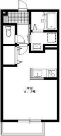 グランジュテ(ワンルーム/2階)の間取り写真