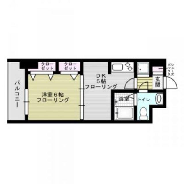 リバティ高砂六番館(1DK/5階)の間取り写真