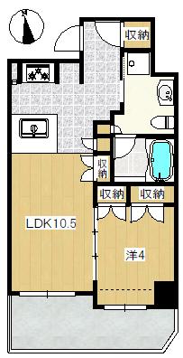 ラ・グラースダイヤモンドマンション桜上水(1LDK/7階)の間取り写真