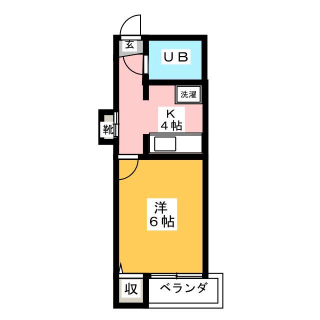TGSマンション(1K/2階)の間取り写真