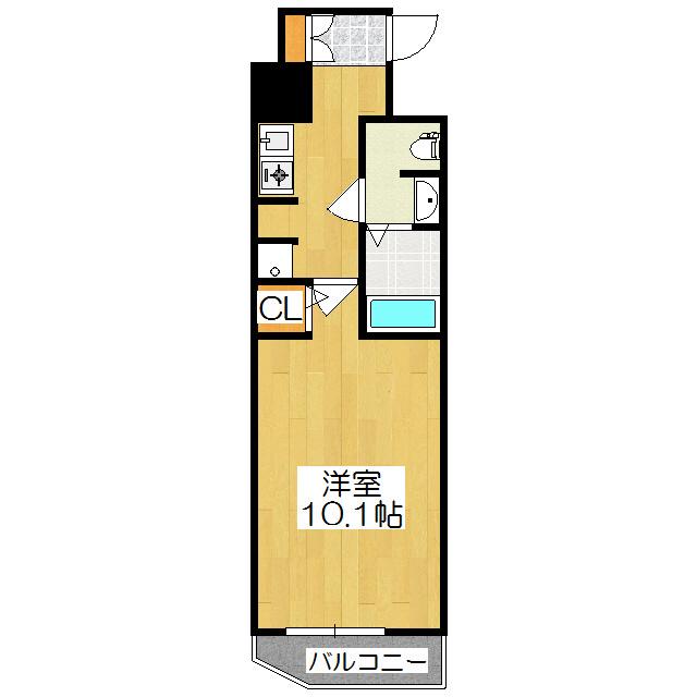 SWISS京都堀川ウエスト(1K/3階)の間取り写真