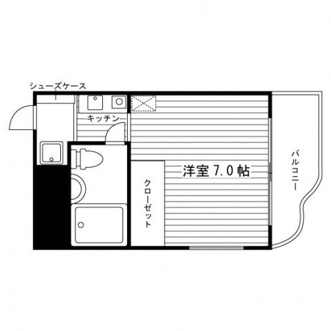 アビタシオンアズサ(1K/5階)の間取り写真
