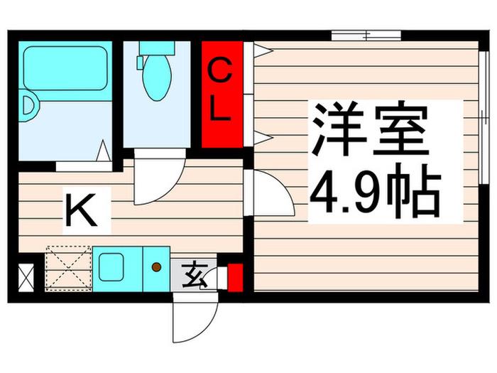 PONTD´ORII(1K/2階)の間取り写真