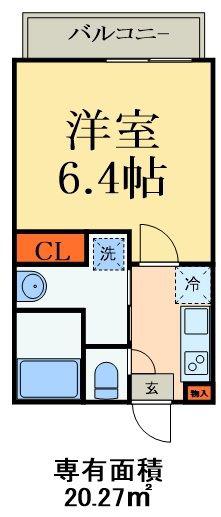 ベルモンターニュ(1K/3階)の間取り写真