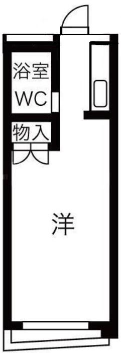 サンハイム浅見(ワンルーム/3階)の間取り写真