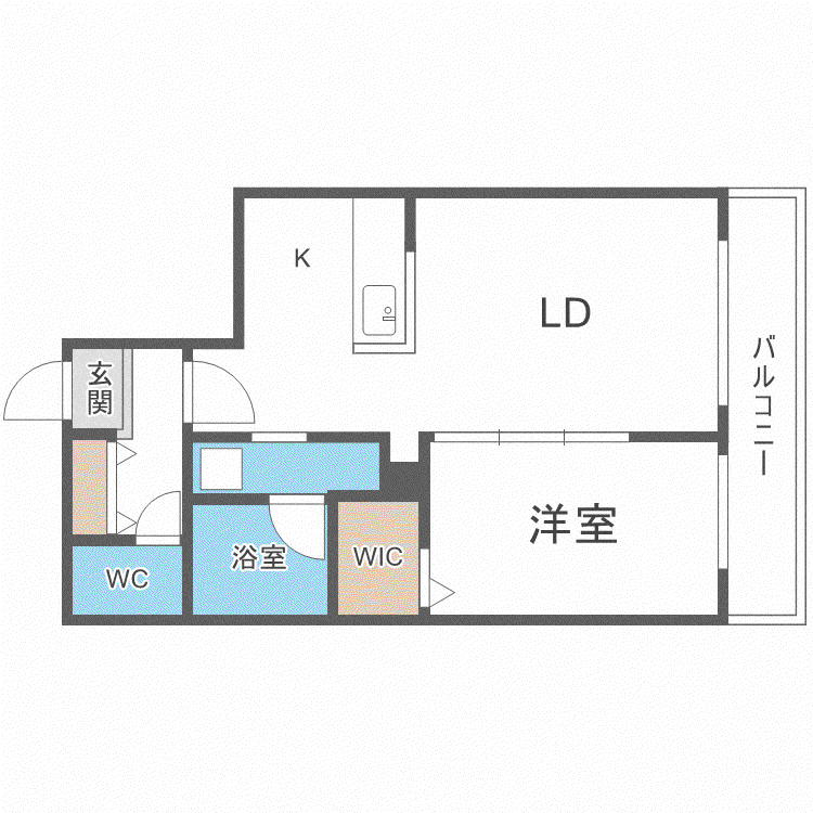 KOTI(1LDK/1階)の間取り写真