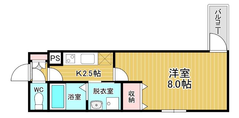 京橋フォーシーズンズ(1K/1階)の間取り写真