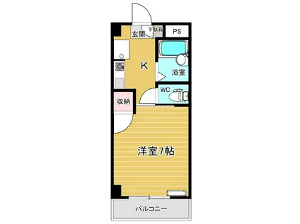 タイセイコーポラス(1K/1階)の間取り写真