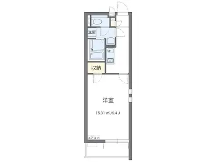 シャンティ浦和(1K/1階)の間取り写真