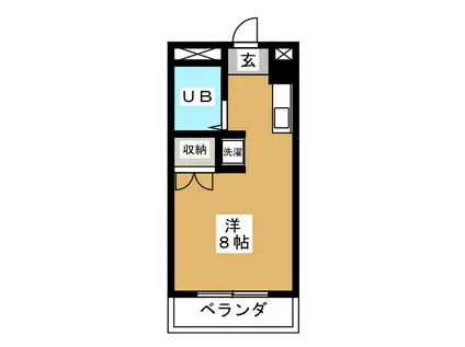 赤坂アーバンライフ(ワンルーム/2階)の間取り写真