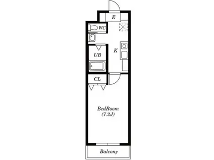 A・CITY中川(1K/2階)の間取り写真