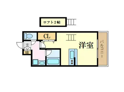 金屋町グランデ(ワンルーム/9階)の間取り写真