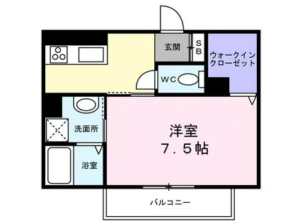 VILLA北花田D-ROOM(1K/2階)の間取り写真