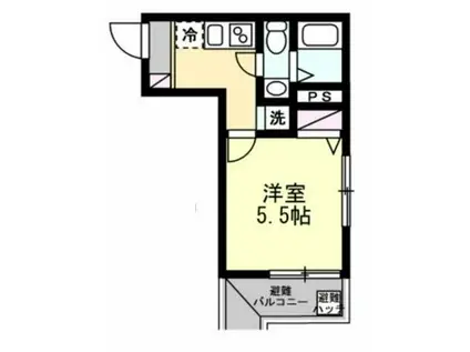 ダイヤモンドテラス川崎新町A(1K/3階)の間取り写真