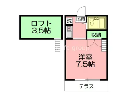 REA-HOUSE二宮(ワンルーム/1階)の間取り写真